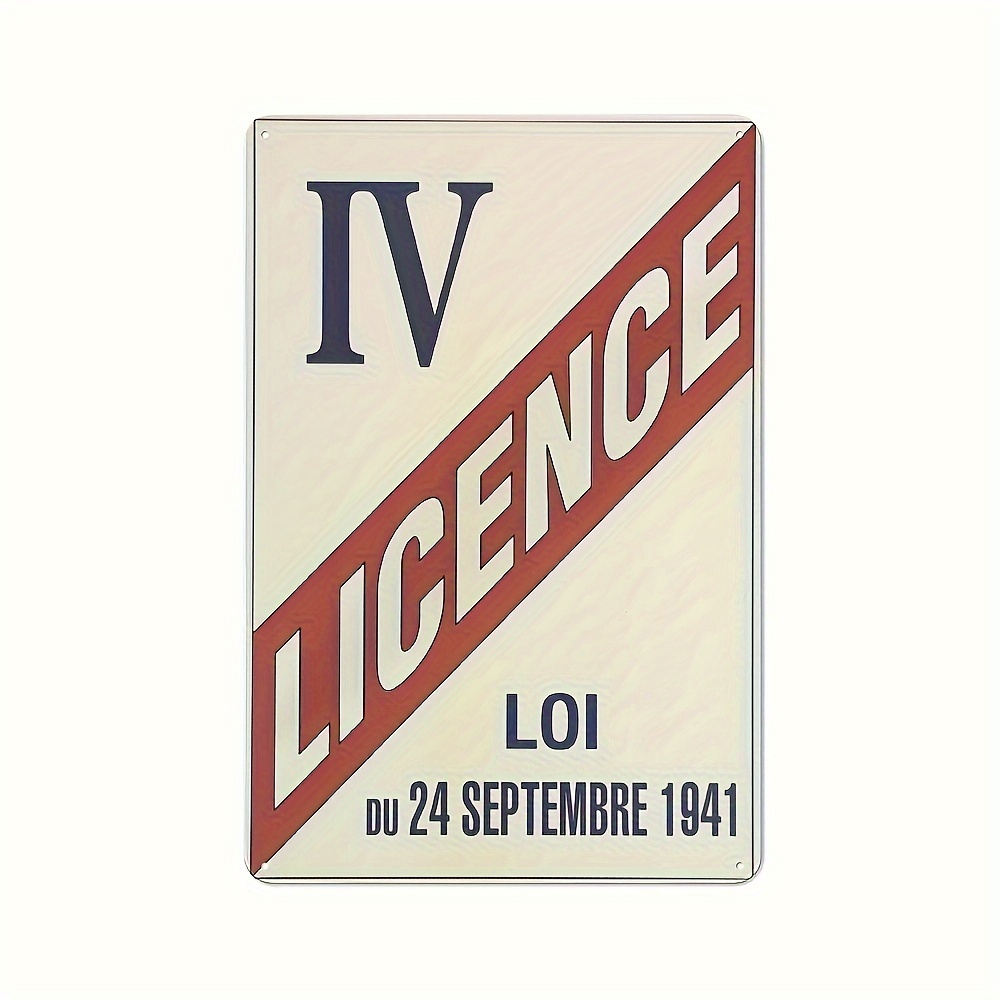 Home Textiles France - Placa de Metal Retrô com Lei