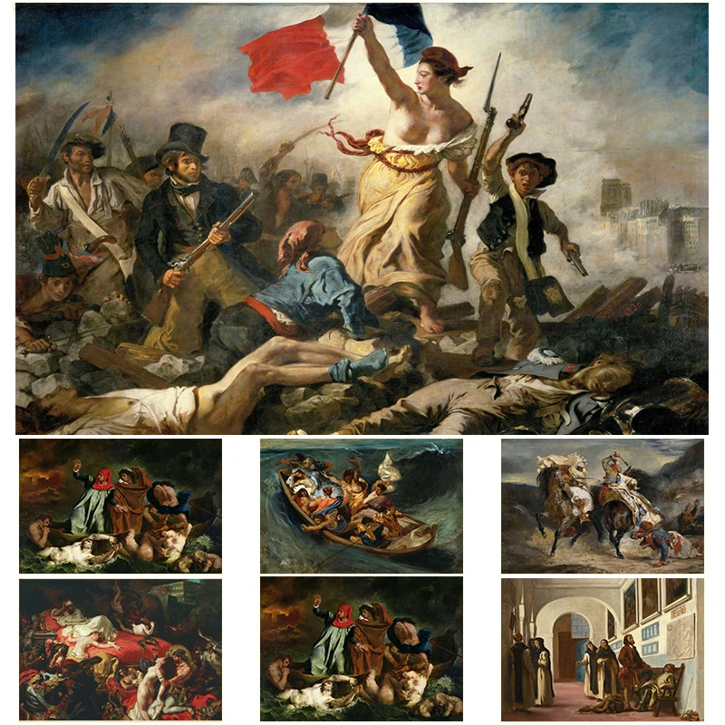 Home Textiles France - Artista eugene delacroix liberdade liderando as