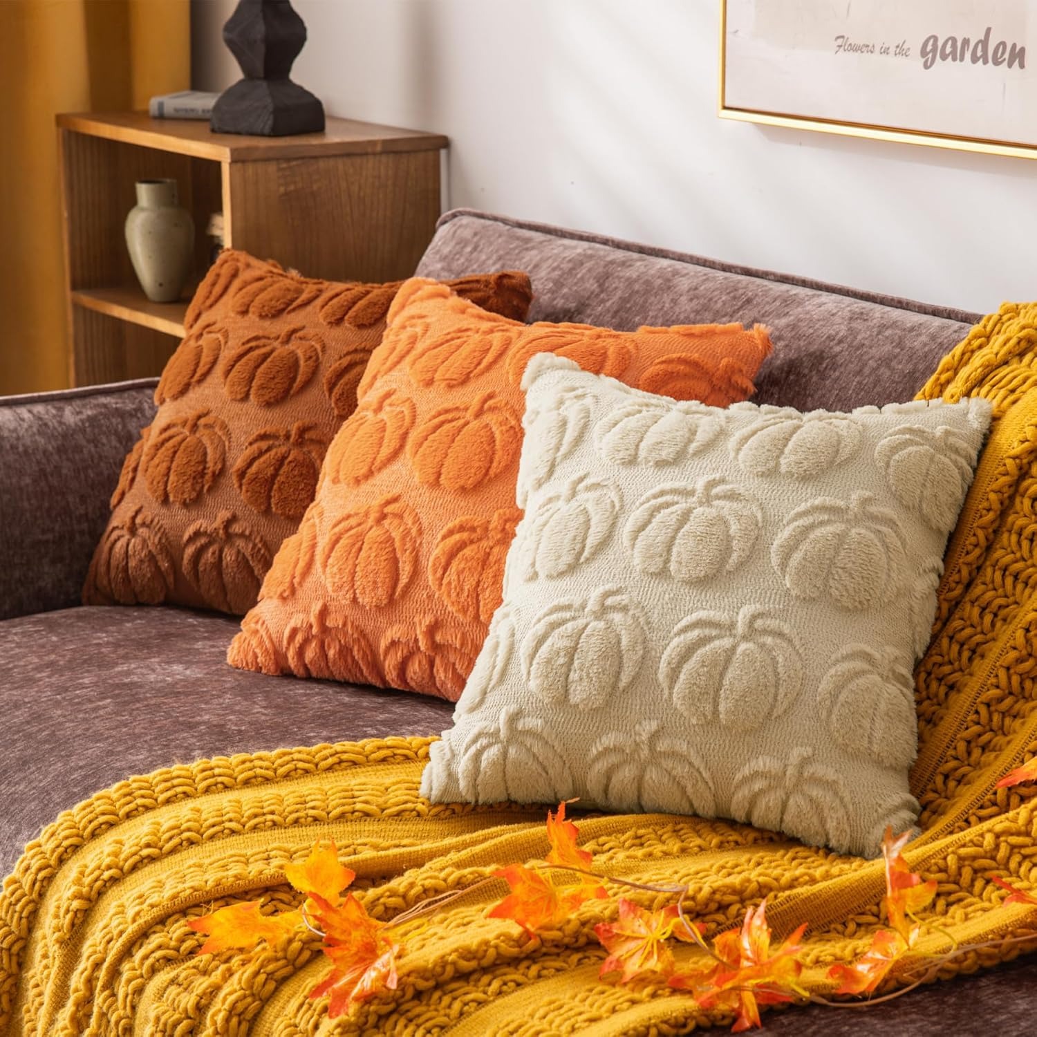 Capa de almofada bege abóbora  - Pillow Insert 18X18 avaliação e preço
