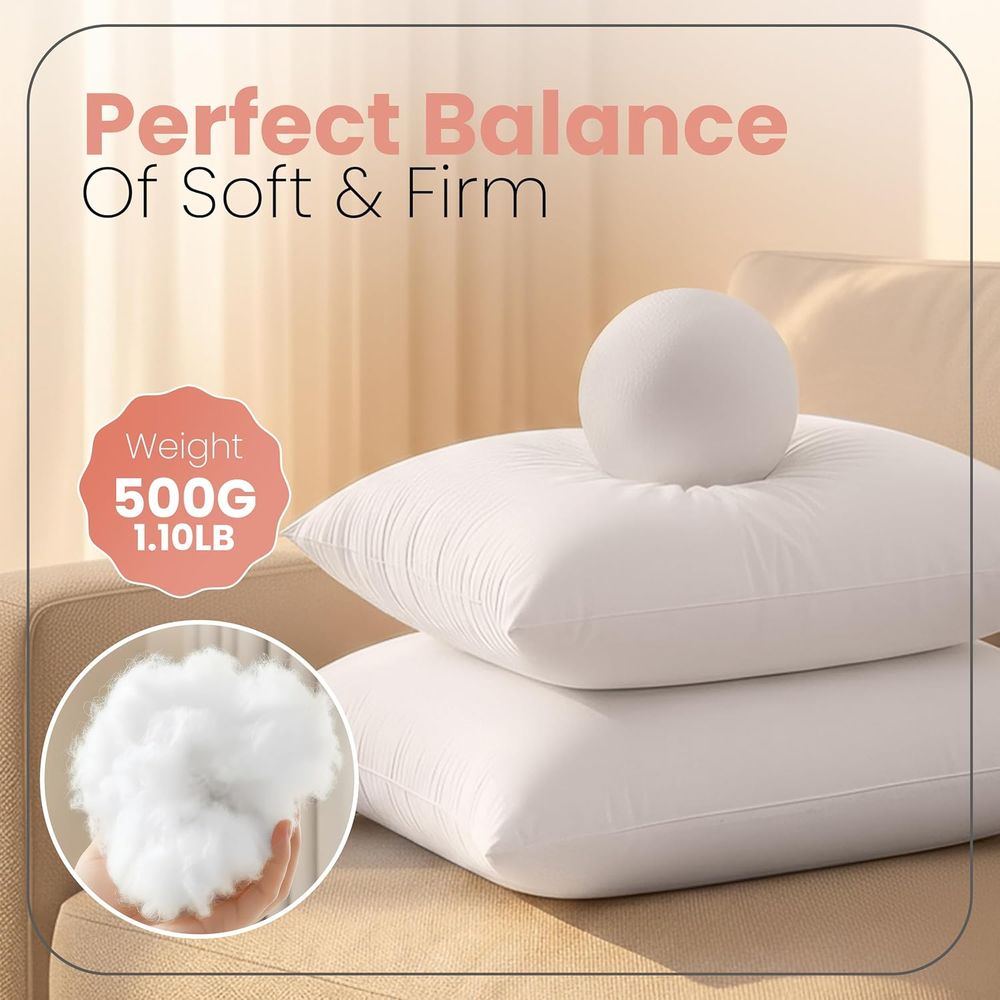 Par de Almofadas Brancas 18x18 - Pillow Insert 18X18 avaliação e preço